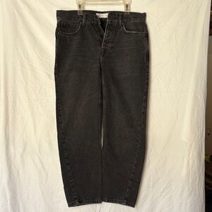 Topman Charcoal Relaxed Fit Jeans